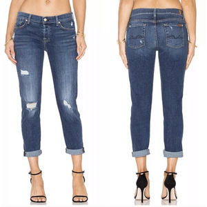 7 for All Mankind Josephina Skinny Boyfriend Jeans Size 25